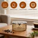 Coffee Filter Holder with Push-Button Lid, Gray Acrylic Filter Storage Basket Container Large Capacity Coffee Pod & Paper Filter Storage Organizer for Counter Coffee Bar Accessories Decor