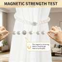 2 x Magnetic Curtain Tiebacks, Curtain Holders for Bedroom Decor, 2 Pack Pearl Curtain Tiebacks for Home, Office, Window Decoration(White)