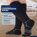 Pembrook Plus Size Compression Socks for Women Wide Calf - 3 Pairs, 20-30mmHg Extra Wide Calf Compression Socks, Up to 4XL