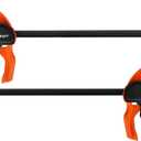 Quick Release Ratchet Bar Clamps for Woodworking (2 Pieces Set 18'') - Light Duty Adjustable One-Handed Clamp for Woodworking & Furniture Manufacturing & Assembly