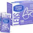 Nice 'n Clean SmudgeGuard Lens Cleaning Wipes (100 Total Wipes) | Pre-Moistened Individually Wrapped Wipes | Non-Scratching & Non-Streaking | Safe for Eyeglasses, Goggles, & Camera Lens