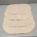 ADRIMER Placemats, Heat Resistant Oval Placemats Set of 4 Washable 12 x 17 Inch, Waterproof Table Mats, Wipeable Pu Place Mats for Kitchen, Dining Room, Beige