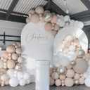 Nude Beige Double Stuffed Balloons Different Size 115Pcs 5/10/12/18" Tan Apricot Nude Balloon Arch Garland kit for Boho Birthday Baby Shower Bridal Shower Gender Reveal Bear Neutral Party