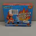 GIFTINBOX Firefighter Costume For Boys,Fireman Costume For Boys With Accessories Toddler Halloween Costumes For Kids 3-12 (S(5-6Y), Yellow)