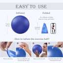 Soft Pilates Ball 9 Inch, Ideal Small Exercise Ball Between Knee Squeeze for Physical Therapy Yoga Core Medicine Abs Pt Bouncy, Mini Rubber Fitball Barre Workout Equipment for Women Men Kid Toddler (Blue)