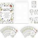 Fumete 50 Pcs Baby in Bloom Seed Packet Favors Baby Shower Wildflower Kraft Self Adhesive Envelopes Mini Organizer for Garden Office Gift Party Favors, No Seeds, 5 Styles