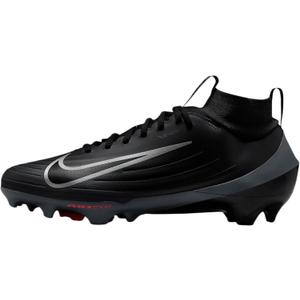 Nike Vapor Pro 1 Football Cleats (HM8850-104) (Black/Dark Grey/Bright Crimson/Black), Size 8