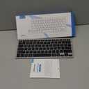 OMOTON 2.4G Wireless Keyboard, Ultra-Slim Compact Mini Keyboard with Type-C & USB-A Receiver, Compatible with Desktop Laptop Tablet PC Smart TV and Windows 11/10/8/7 - Grey