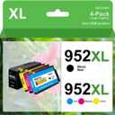 952XL Latest Upgrade Compatible Ink Cartridges Combo Pack Replacement for HP 952 XL Use for Officejet Pro 8710 8720 7740 8210 8740 8715 7720 8725 8730 (1 Black, 1 Cyan, 1 Magenta, 1 Yellow)