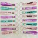 24PCS Ballet Dance Themed Party Rubber Keychains - Dacing/Dance Movements Ballerina First 21st Birthday Party Favors Supplies Decorations Goodie Bag Favor Stuffers Silicone Keychains