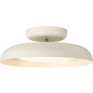 BISAMIYA Modern Dimmable LED Ceiling Light, 15.7 inch Semi Flush Mount Ceiling Light, Adjustable Angle Light Fixture, Brass Accent, for Bedroom, Kitchen, Laundry Room, 3000K/Warm White/22W