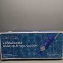 2025 Upgraded Handheld Pool Vacuum Cleaner for Above Ground & Inground Pools - Cordless Pool Cleaner w/18.5GPM Suction, Telescoping Pole(20-69in), 2 Brush Heads - Ideal for Spas & Hot Tubs (Ocean Blue)