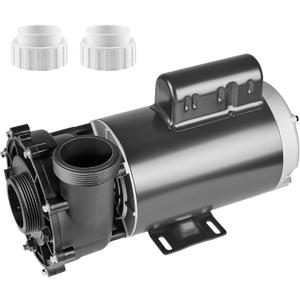 VEVOR 2 Speed SPA Pump, 56-Frame, AC 220-240V Hot Tub SPA Pump, 4HP/210GPM/65.61ft High Speed or 0.7HP/103GPM/16.07ft Low Speed, 2" Port 90 Rotational Interface for Hot Tub, Tested to UL Standards