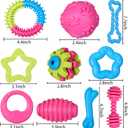 Sanwuta 30pcs Puppy Dog Toy Bulk for Aggressive Chew Rubber Pet Teething Toy for Small Dog Cute Soft Durable Interactive Gift Supplies for Outdoor Play Breed Accessories