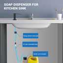 Yofidra Soap Dispenser for Kitchen Sink: Built in Sink Soap Dispenser Pump, Brushed Nickel Stainless Steel Sink Soap Dispenser with 47 Tube Kit Fit for Kitchen Bathroom in Counter (Black)