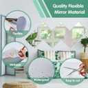 3 x 4 Pcs Flexible Mirror Reflective StickersNon Glass Safety Reflective Mirror, 12 x 12 in Self Adhesive Square Cuttable Acrylic Film Mirror for DIY Craft Home Wall Decoration