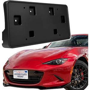 ABS Front License Plate Holder Compatible with Mazda Miata MX-5 ND 2016-2025, Anti-Vibration License Plate Mounting Bracket, Rust-Proof Replacement Frames with Screws, Quick Installation