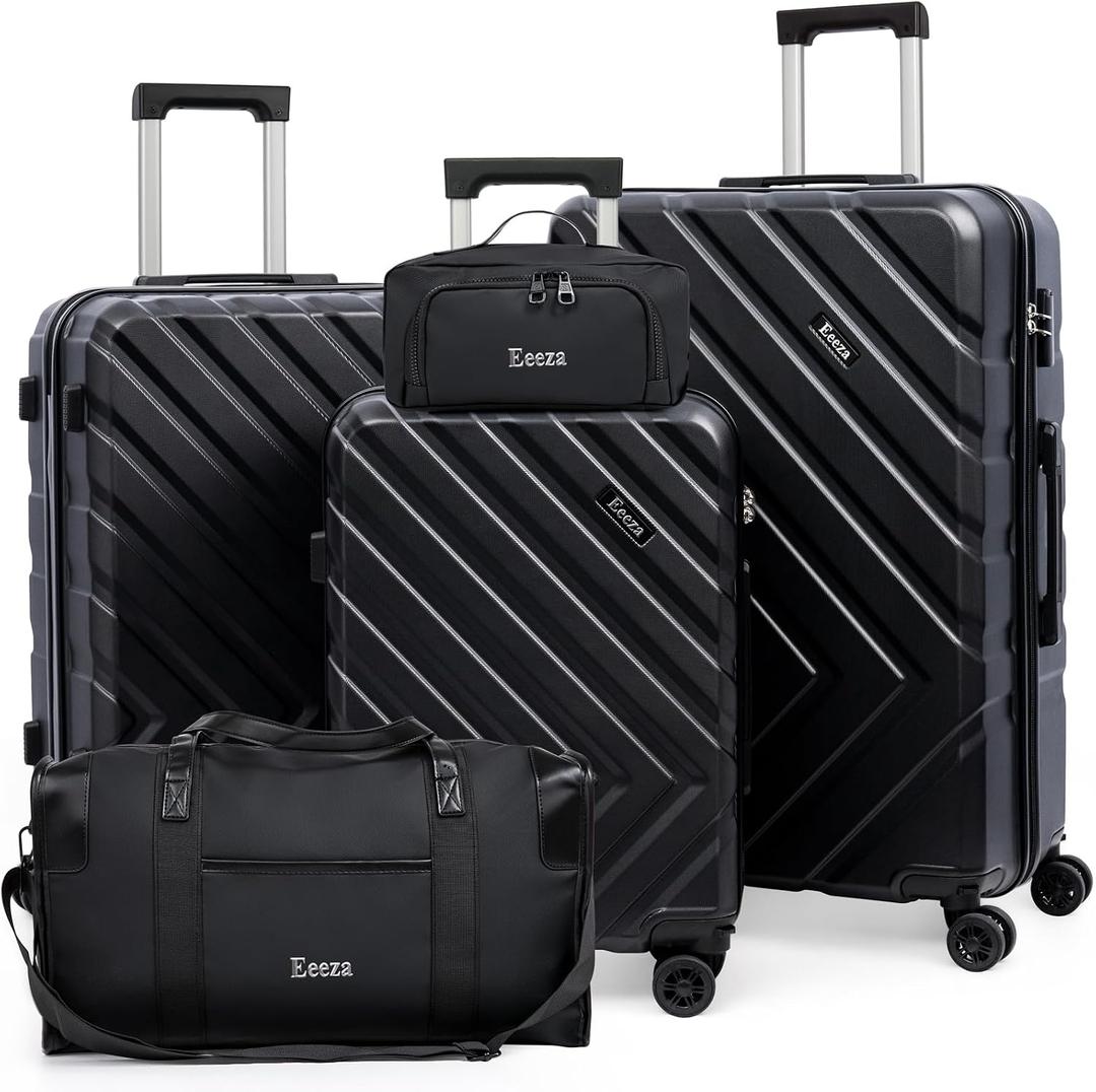 Luggage Sets 5 Piece,Suitcases with Wheels, Hard Case Luggage with Detachable Spinner Wheels,Carry On Luggage Set (5 Piece Sets (20"/24"/28"/DB/TB))