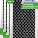 Microwave Filter Replacement 8.67" x 3.95" for JX81H WB02X10956 GE Microwave Charcoal Filter - Fits Samsung Carbon Filter - Freshens and Filters Kitchen Air in Over-the-Range Oven Stove Fan (4-Pack)