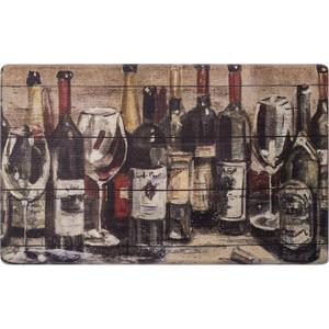 SoHome Cozy Living Anti-Fatigue Designer Kitchen Mat, Wine Asst. Themed-Non Slip, Stain Resistant, Easy Clean, 1/2 Inch Thick Comfort Chef Mat, 18" x 30"