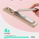 ESR Aura for MagSafe Wallet Stand with Grip, RFID Blocking, MagSafe Ring Included, 5 Card Holder Magnetic Wallet for iPhone 17e/17/16/15/14/13/12 (Not for 13/12 Mini), Selected Samsung,Desert Titanium