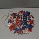 Yalikop 250 Anniversary 4th of July Wreath Patriotic Decorations Wreath for Front Door 250 Years of Freedom Wood Door Sign Hanger Memorial Independence Day Porch Home Wall Decor