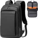 FENRUIEN Work Backpack for Men, Water Resistant Expandable Backpack with USB C Charging Port, Black 15.6 Laptop Backpack