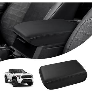 Autorder Center Console Cover for 2024 2025 2026 Toyota Tacoma Accessories Armrest Cover Anti-Scratch Middle Console Pad Leather Armrest Protector