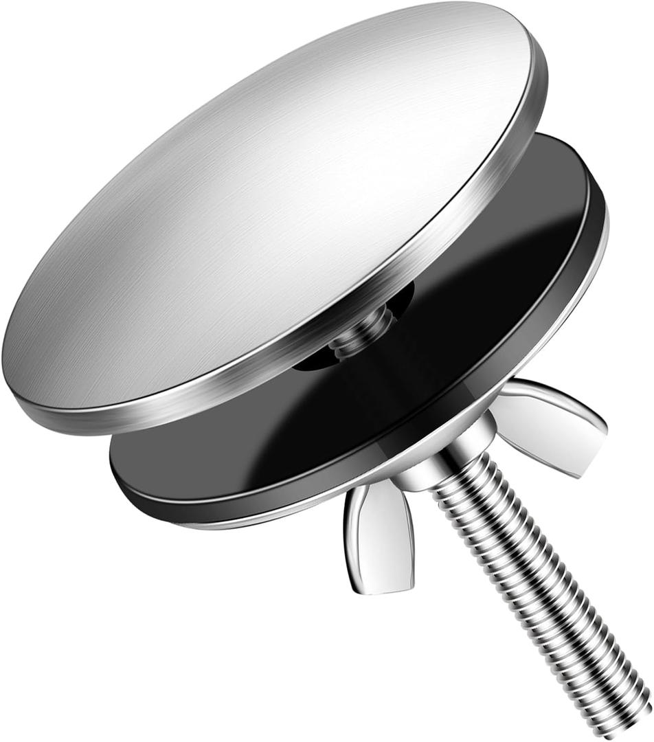 2 Inch Kitchen Sink Hole Cover Faucet Hole Cover Stainless Steel Kitchen Sink Tap Hole Plate Stopper Cover Blanking Metal Plug (Brushed Stainless Steel)