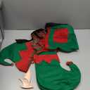 Christmas Elf Costume Set with Apron Headband Shoe Covers Holiday Kitchen Accessories, Christmas Party Decoration