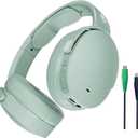 Skullcandy Hesh ANC Wireless Over-Ear Bluetooth Headphones with Charging Cable, Active Noise Cancelling, Up to 22 Hrs Battery, Foldable Lightweight Design, Microphone for iPhone Android - Preppy Sage
