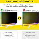 32 Inch Privacy Screen for 16:9 Computer Monitor, Anti-Blue Light Monitor Privacy Screen Filter, Anti-UV Computer Shield, Hanging Type