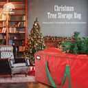 Cosy Family 7.5 ft Christmas Tree Storage Bag - Durable Heavy Duty Extra Large Artificial Xmas Holiday Tree Bag with Reinforced Handles and Dual Zippers Wide Opening - Red