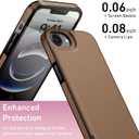 LETO for iPhone 16e Wallet Case, Flip Folio Leather Kickstand Brown | Card Slots Holder - Fashionable Flower Designs - Shockproof Protective Phone Cover for Women and Girls