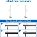 Backdrop Stand, 6.5ft Height 9ft Width Adjustable Photography Background Support Poles with Heavy Duty Flat Base, Photo Metal Steel Pipe and Drape Frame Kit for Parties Birthday Wedding