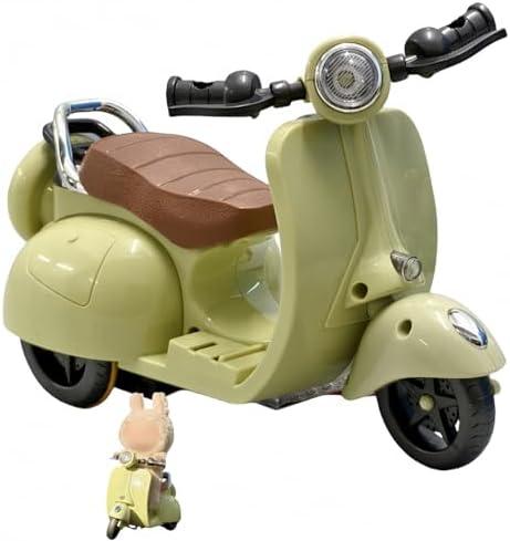 Loaesa Scooter Toy - with Light and Music, Big Into Energy Cute Have a Seat Motorcycles, Decor Desktop Ornaments Accessories Collectors (Green)