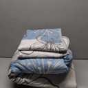 DJY 3 Pieces Quilt Set California King Blue Floral Pattern Quilt Coverlet Elegant Boho Bedspread with 2 Pillow Shams Lightweight Floral Summer Bedding Quilt for Adults Teens 106"x96"