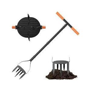 Hand Tiller,Garden Tool with 8 Spikes 40" Non-Slip Rubber Grip,Claw Twist Tiller