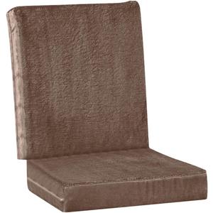 Sherpa Covered Gel Cushion for Back and Seat, Crafted with Soft Memory Foam, Home Improvement - Brown Design, Cushion Measures 35 3/8" Wide x 15 3/4" Long x 3 1/2" High
