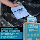 Lauco Prep Wipe Lint-Free Towels Heavy Duty Nonwoven Cleaning Cloths for Automotive, Industrial & Household Use, Disposable Shop Rags, 300 Pack, 9 x 17 Inch Blue