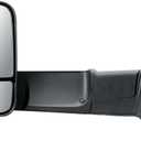 Driver Left Side Door Towing Mirror Power and Heated Glass with BLIS Textured Black Back Cover Turn Signal Light Puddle Light Manual Folding Temperature Sensor For 2019-2023 Ram 2500 3500 4500 5500, Large