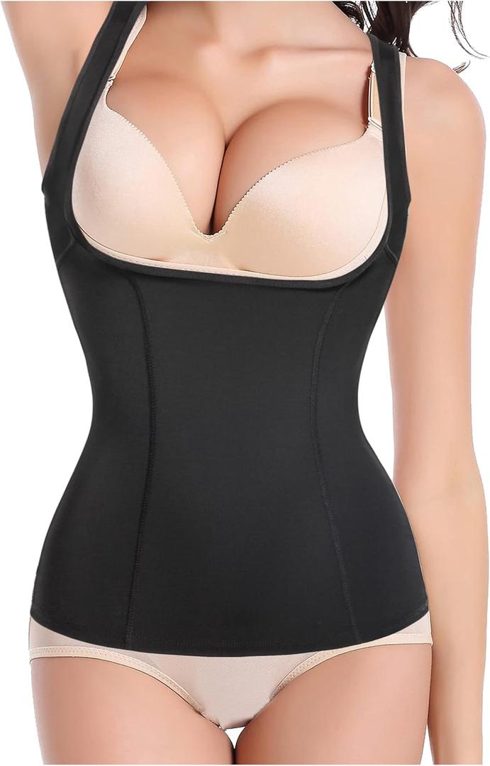 Gotoly Women's Waist Cincher Tummy Control Shapewear Compression Vest Invisible Body Shaper (XX-Large, Black)