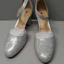 IDIFU IN3 Closed Toe Heels for Women High Chunky Block Heels Women's Pumps Comfortable Dressy Wedding Bride Party Homecoming Prom Work Shoes Fashion Ankle Strap Round Toe Dress Shoes 11