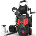 Pressure Washer, 5000PSI Max Power Washer with 500ML Foam Cannon, High Pressure Cleaning Machine with 4 Connect Nozzles for Cars Patio Driveways Home Cleaning, Red