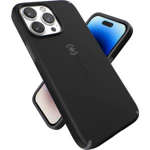 Speck for 6.7 inch iPhone 14 Pro Max Case - Slim Phone Case with Drop Protection, Scratch Resistant with Soft Touch - Dual Layer Case, Black/Slate Grey Candyshell Pro