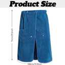 Men's Towel Wrap Bathrobe, Soft Adjustable Bath Wrap for Shower and Sauna