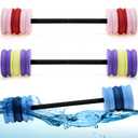 Soulchen 3 Pack Long Aquatic Exercise Dumbbells Pool Exercise Equipment Eva Foam Water Aerobics Equipment With High Density For Weight Loss Water Sport Fitness Tool(Multi-color,Medium)