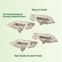 4pcs Interior Door Handle Front/Rear Left and Right Side Beige Chrome Compatible with 2005-2011 Jeep Grand Cherokee Replaces 1EH131D5AA 1EH121D1AA 5HR371D1AJ 5HR381D1AJ