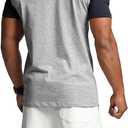 Casual Short Sleeve Crew Neck Classic Wicking Breathable Fitness Muscle Athletic T Shirts Men (Gray, XXXL)