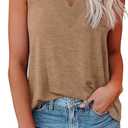 EyMuse Women V Neck Tank Tops Summer Sleeveless Tunic Casual Basic Shirts True Classic Tees Cute Trendy Clothes